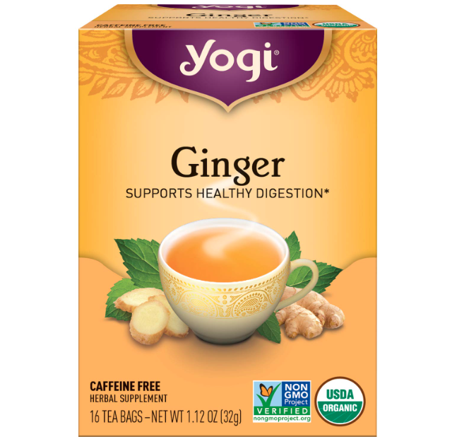 Yogi Tea Ginger Tea, a good remedy for stomach pain after eating